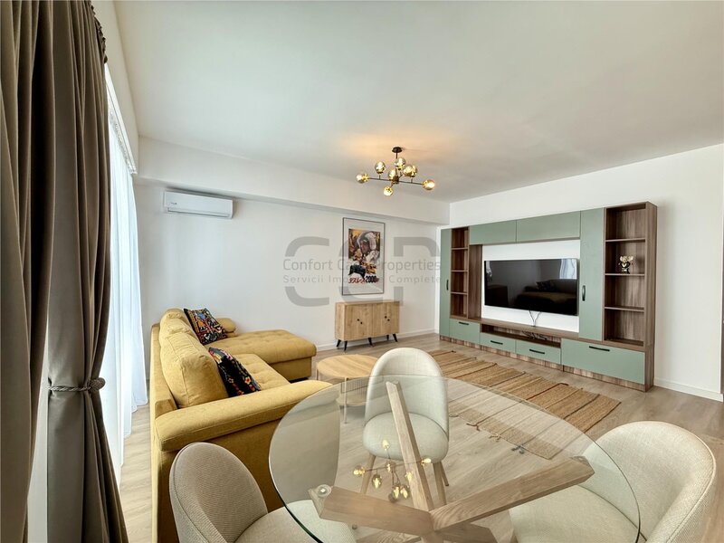 Rond Alba Iulia, Decebal, apartament 2 camere lux, totul nou, prima inchiriere, loc parcare.